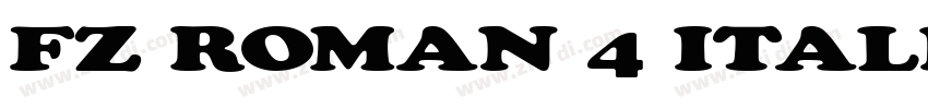 FZ ROMAN 4 ITALIC字体转换